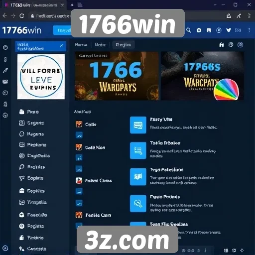 Interface do usuário do 1766win e sua navegação